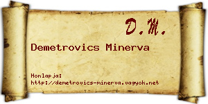Demetrovics Minerva névjegykártya